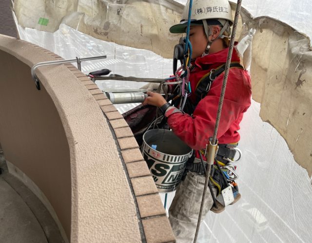 外壁補修工事・ロープ